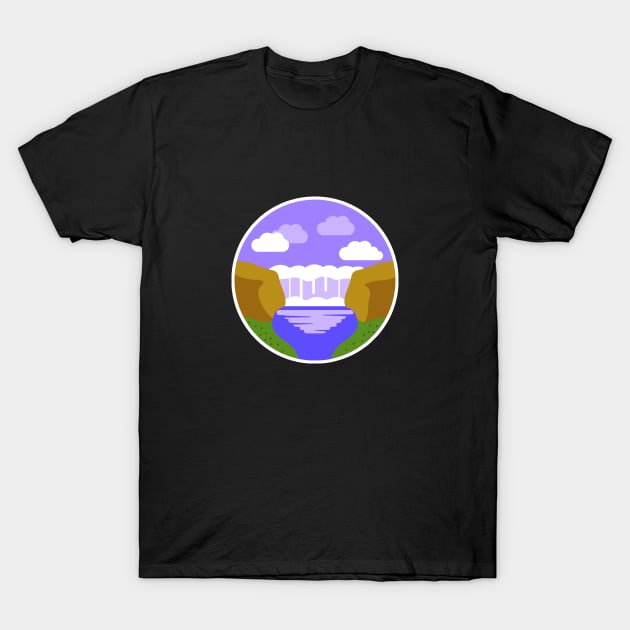 Landscape with waterfall T-Shirt by DMJPRINT